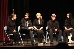 A speech group performs at the speech showcase at CFHS. 
